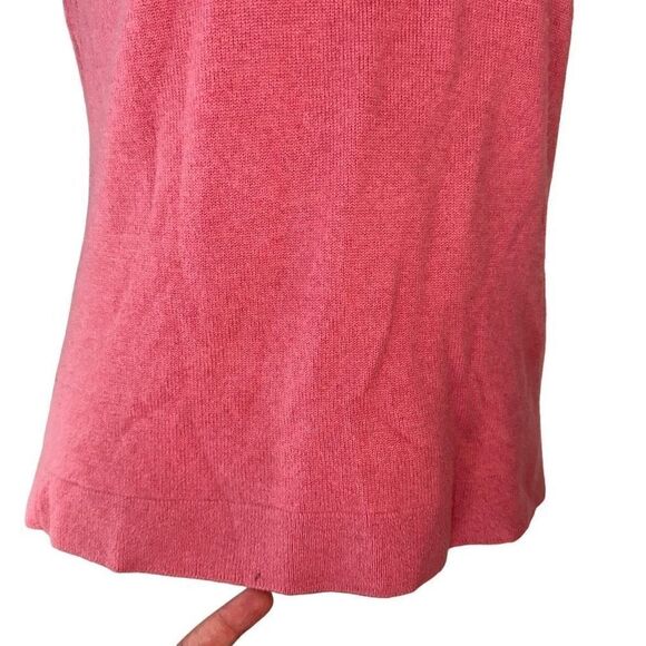 Dana Buchman Womens MP 100% Cashmere Pink Turtleneck Sleeveless Sweater Tank Top - Picture 4 of 10